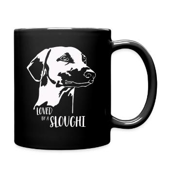 Aimé par un chien SLOUGHI disant Greyhound Wilsigns - Mug uni - noir - Droite