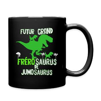Futur Grand Frère frèrosaurus jumosaurus Jumeaux - Mug uni - noir - Droite