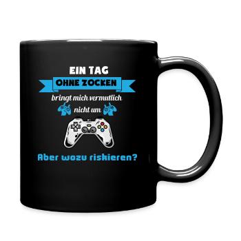 Gaming Merchandise für Gamer | Zocker Geschenke - Tasse einfarbig - Schwarz - Rechts