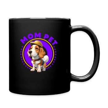 Mom pets - Full Colour Mug - black - Right