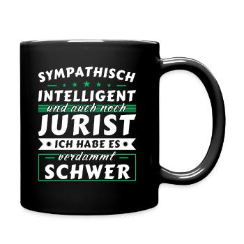 Sympathisch und intelligent - Jurist Edition - Tasse einfarbig - Schwarz - Rechts