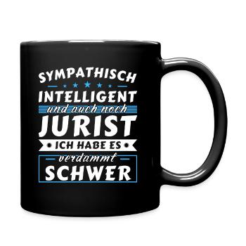Sympathisch und intelligent - Jurist Edition - Tasse einfarbig - Schwarz - Rechts
