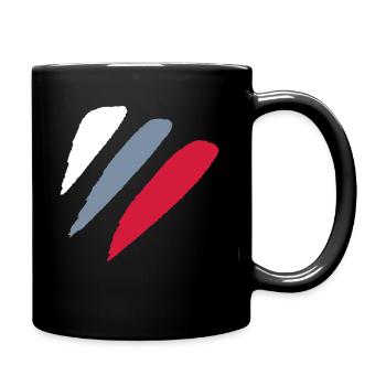 Motif Décoration Rayé - TRICOLORE - Mug uni - noir - Droite