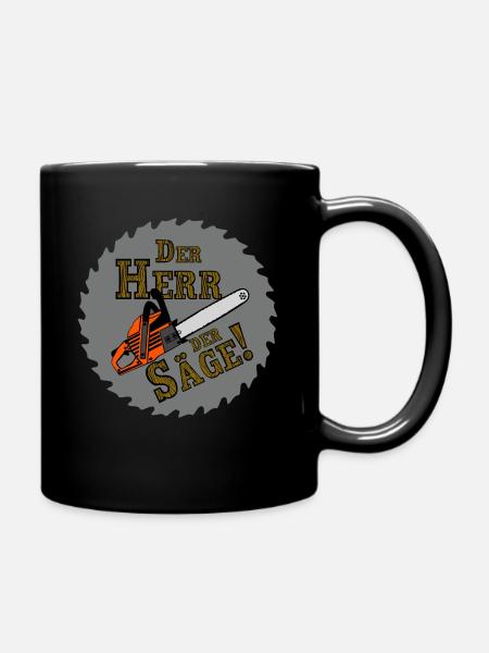 Chainsaw , Firewood , The Lord of the Saw (25) - Full Colour Mug - black