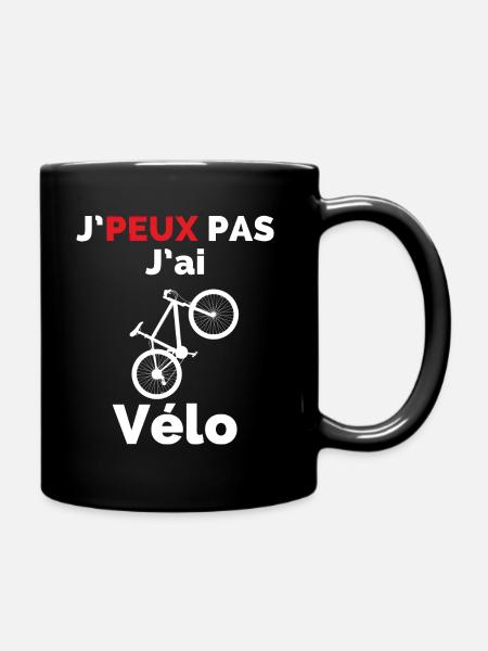 J'Peux pas j'ai vélo - Mug uni - noir
