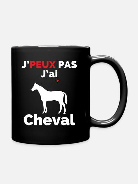 Ich kann kein Pferd haben - Tasse einfarbig - Schwarz