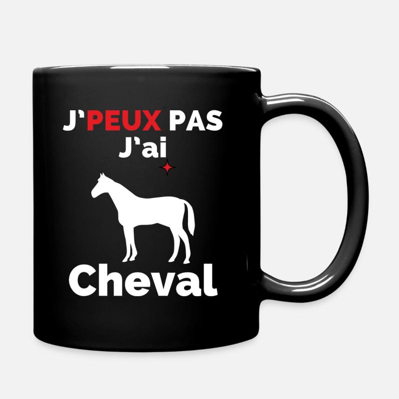 Ich kann kein Pferd haben - Tasse einfarbig - Schwarz