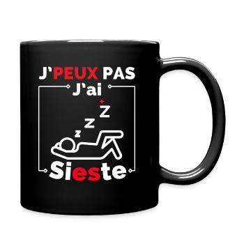 Ich kann nicht, ich habe ein Nickerchen gemacht - Tasse einfarbig - Schwarz - Rechts