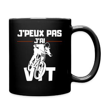 J'Peux pas j'ai VTT - Mug uni - noir - Droite