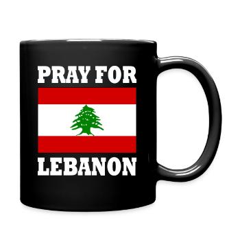 Pray for lebanon - Mug uni - noir - Droite