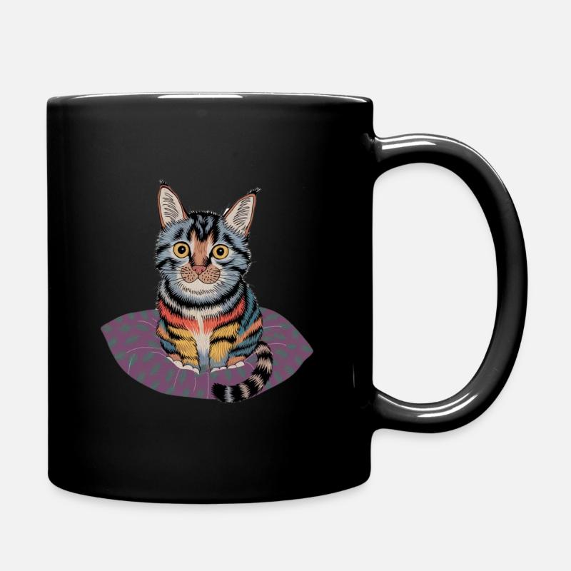 Cat Heavyweight Oversized - Full Colour Mug - black