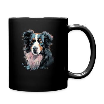 Border Collie Chien - Mug uni - noir - Droite
