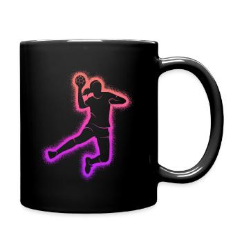 Handball Handballspielerin Mädchen Handballerin - Tasse einfarbig - Schwarz - Rechts