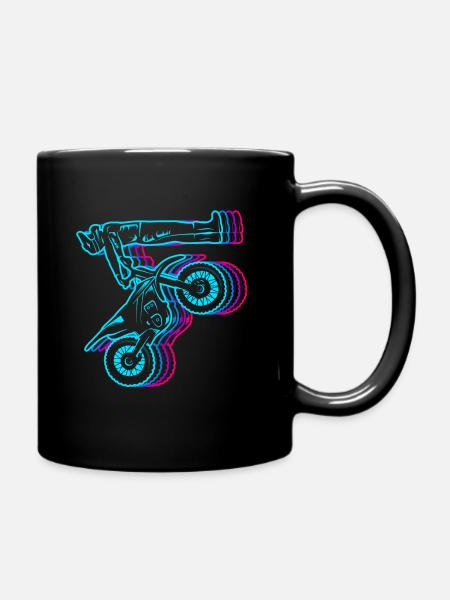Dirt Biker Vintage Dirt Bike Garçons Motocross - Mug uni - noir