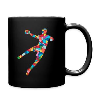 Handball Players Handball Players Men Boys Handball - Full Colour Mug - black - Right