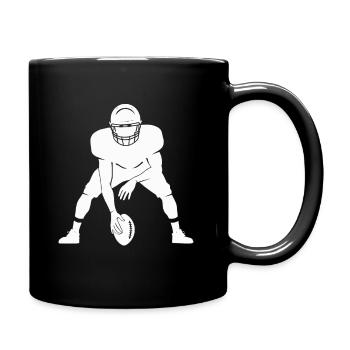 Silhouette d’un joueur de football américain - Mug uni - noir - Droite