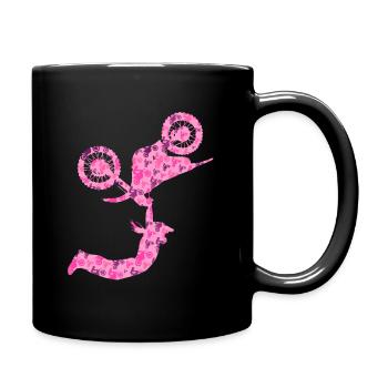 Dirt Biker Motard Motocross Fille - Mug uni - noir - Droite
