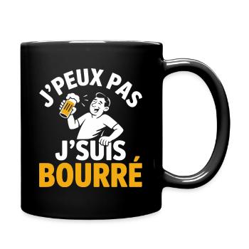 J'Peux Pas J'Suis Bourré Apéro Humour - Mug uni - noir - Droite