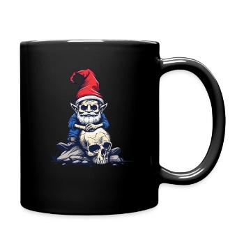 Zombie Gartenzwerg - Tasse einfarbig - Schwarz - Rechts