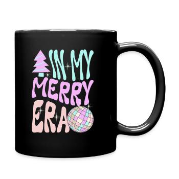 Weihnachten Xmas Spruch Winter In My Merry Era - Tasse einfarbig - Schwarz - Rechts