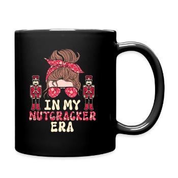 Weihnachten Xmas Spruch In My Nutcracker Era - Tasse einfarbig - Schwarz - Rechts