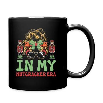 Weihnachten Xmas Spruch In My Nutcracker Era - Tasse einfarbig - Schwarz - Rechts