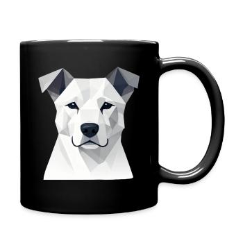 Dog Portrait Geometric - Full Colour Mug - black - Right