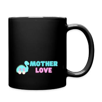 💗 Mutterliebe 💗 Das beste Geschenk für Mütter - Tasse einfarbig - Schwarz - Rechts
