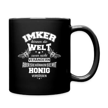 Imker können die Welt.png - Tasse einfarbig - Schwarz - Rechts