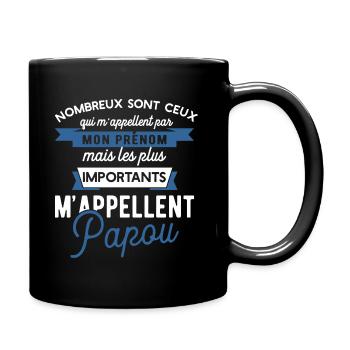 Les plus importants papou cadeau humour - Mug uni - noir - Droite