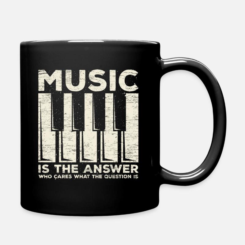 Musik Klavier - Tasse einfarbig - Schwarz
