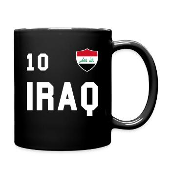 Iraq Flag Football Team Fan Volley Gift - Full Colour Mug - black - Right