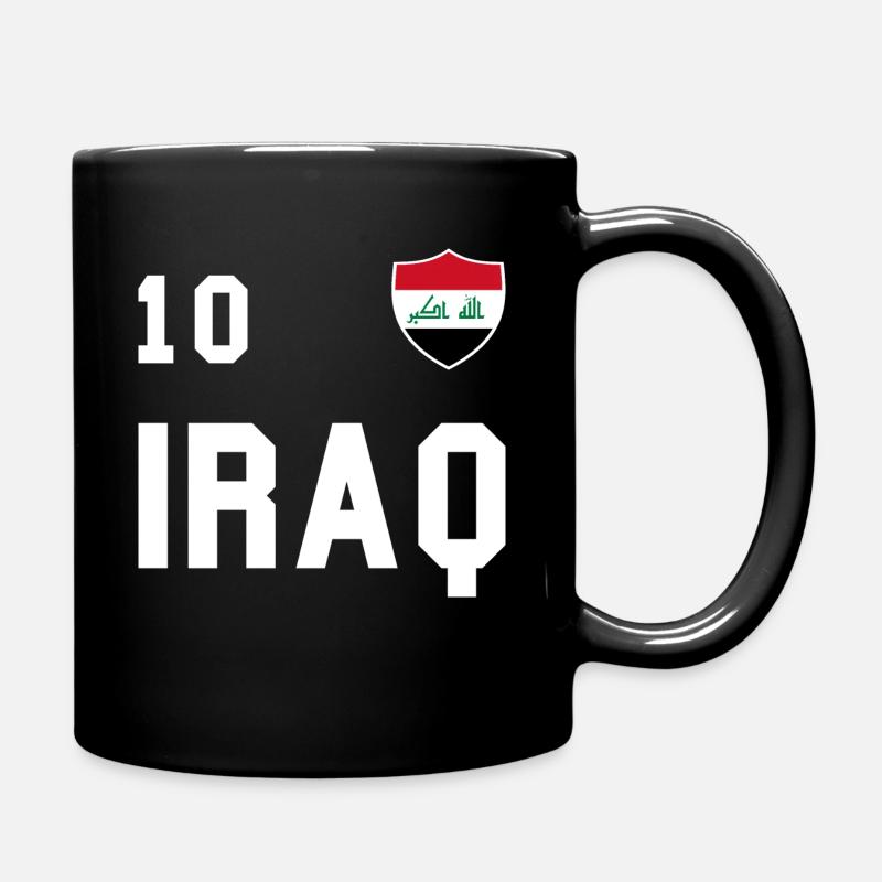 Irak Flagge Fußball Mannschaft Fan Volley Geschenk - Tasse einfarbig - Schwarz