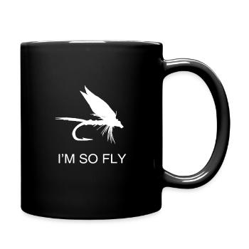 Fly fishing fishing fish angler fishing gift - Full Colour Mug - black - Right