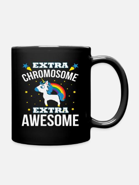 Cadeau pour enfants Trysomy 21 avec syndrome de Down de la Licorne - Mug uni - noir