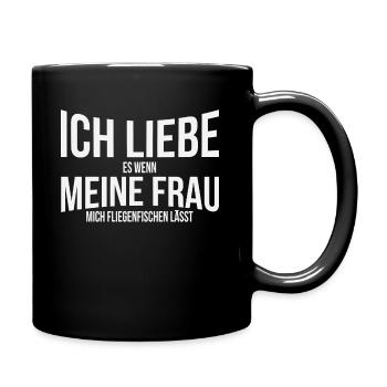 Fly fishing fishing fish angler fishing gift - Full Colour Mug - black - Right