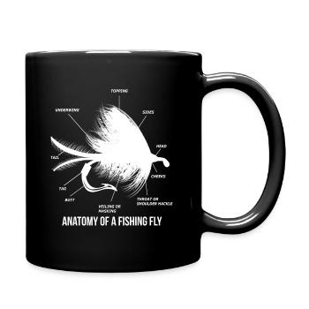Fly fishing fishing fish angler fishing gift - Full Colour Mug - black - Right