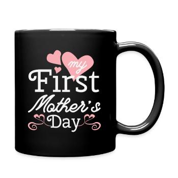 Mother's day sayings parents recognition gift - Full Colour Mug - black - Right