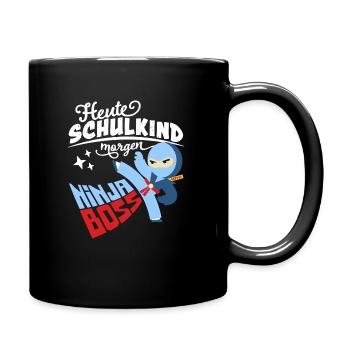 Today schoolchild tomorrow Ninja Boss - Full Colour Mug - black - Right