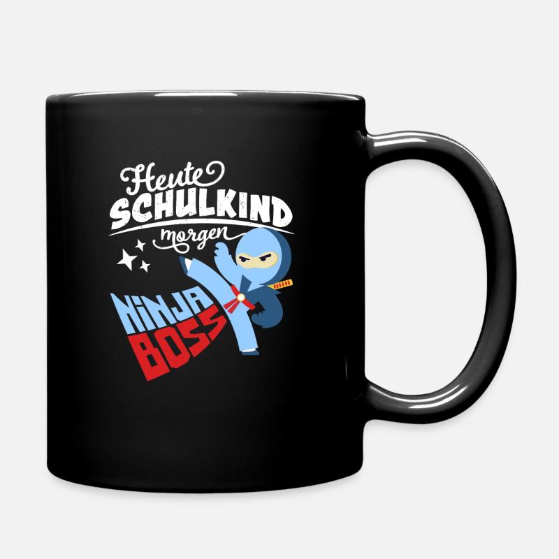 Heute Schulkind morgen Ninja Boss - Tasse einfarbig - Schwarz