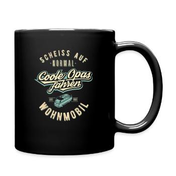 Fuck on normal, cool grandpa ride camper - Full Colour Mug - black - Right