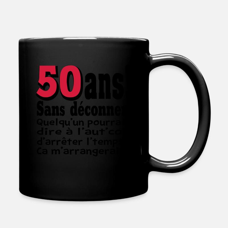 VISUEL,MOTIF POUR ANNIVERSAIRE SANS DEC - Mug uni - noir