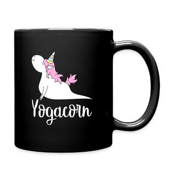 Licorne de yoga - Mug uni - noir - Droite