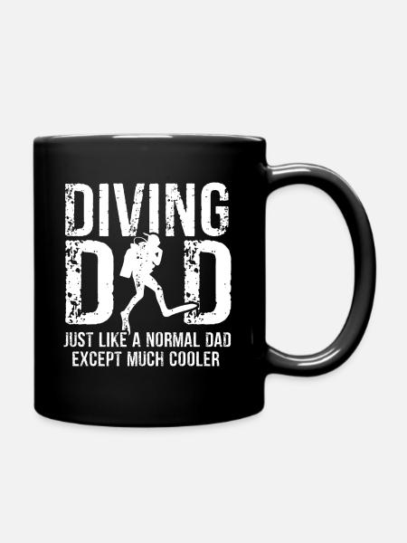 diving dad for father scuba diving men - Full Colour Mug - black