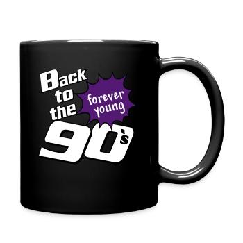 90s Party , Theme Party , forever Young (25) - Full Colour Mug - black - Right