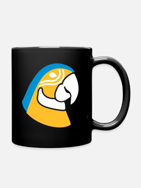 Papagei - Tasse einfarbig - Schwarz