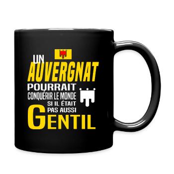 Auvergnat et gentil - Mug uni - noir - Droite
