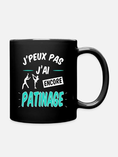 j'peux pas j'ai patinage - Mug uni - noir