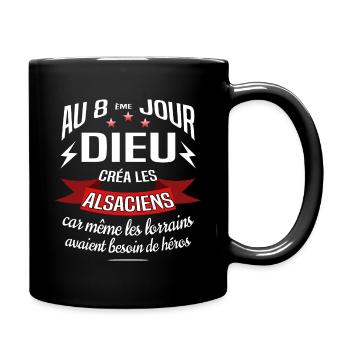ALSACIENS Alsace - Mug uni - noir - Droite