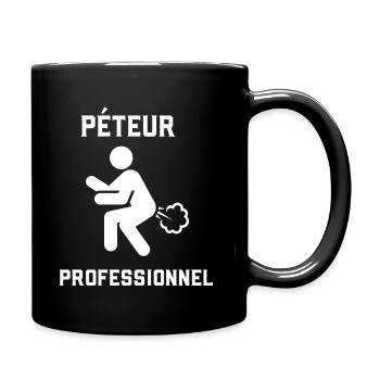 Péteur professionnel / Cadeau péter pet - Mug uni - noir - Droite